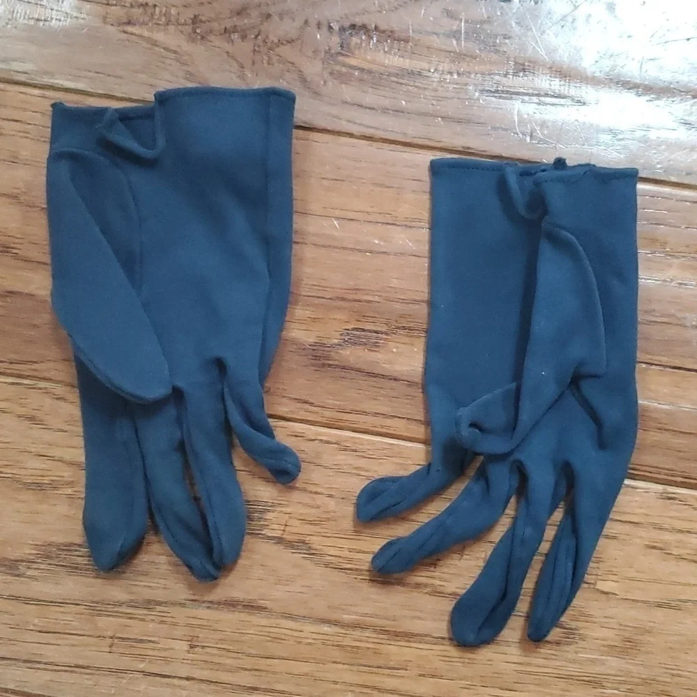 Christian Dior vintage blue cotton bow gloves